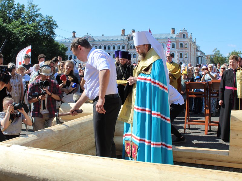 В Вологде дали старт строительству деревянного храма