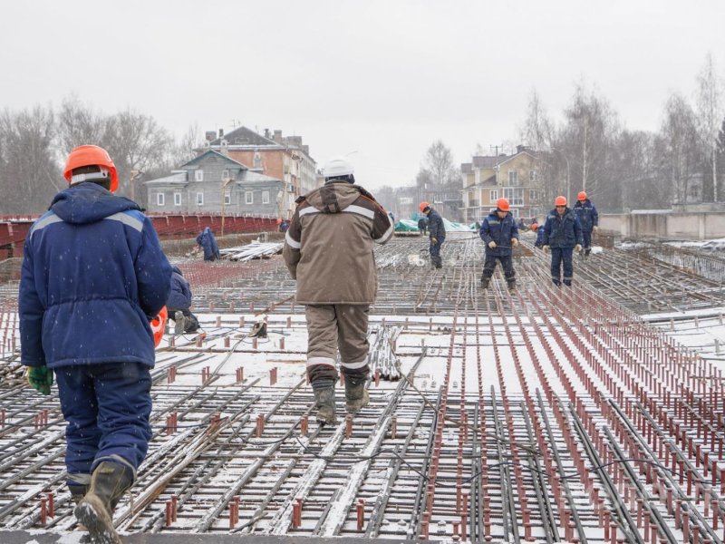 В Вологде завершили надвижку пролетного строения Некрасовского моста